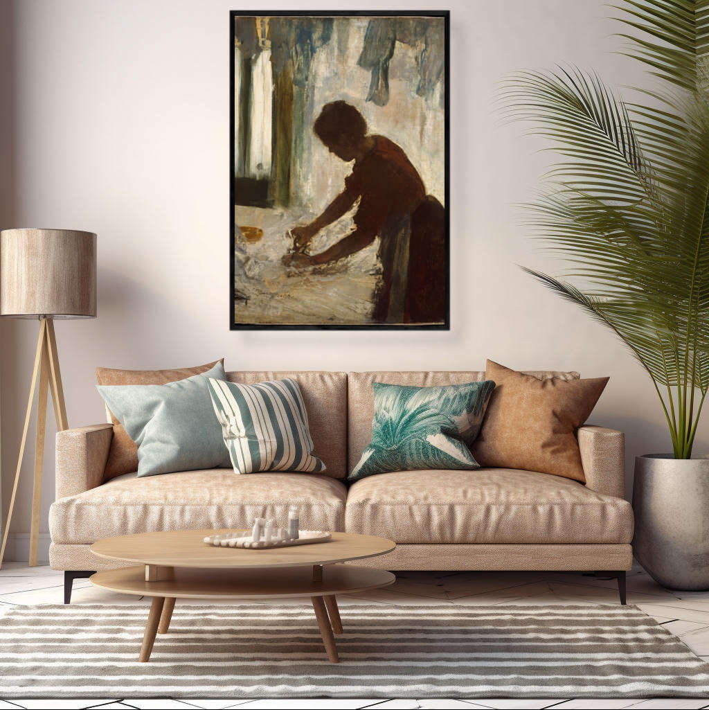 A Women Ironing by Edgar Degas | Edgar Degas Wall Art Prints - The Canvas Hive