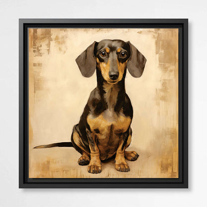 Abstract Dachshund Dog Portrait | Animals Wall Art Prints - The Canvas Hive