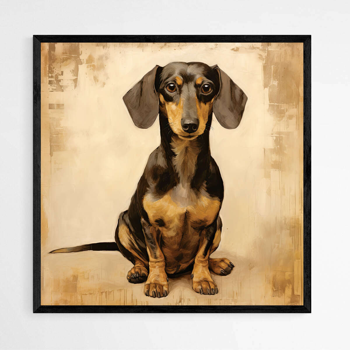 Abstract Dachshund Dog Portrait | Animals Wall Art Prints - The Canvas Hive