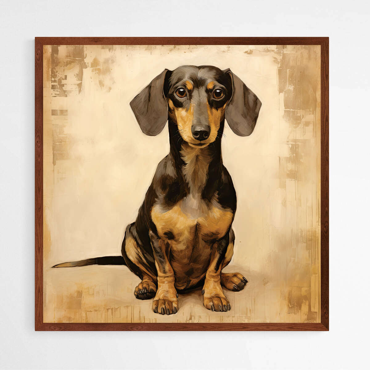 Abstract Dachshund Dog Portrait | Animals Wall Art Prints - The Canvas Hive