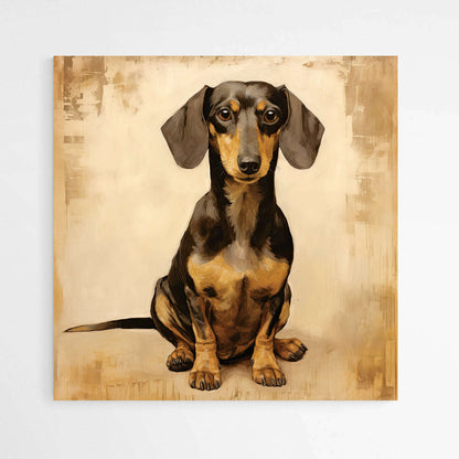 Abstract Dachshund Dog Portrait | Animals Wall Art Prints - The Canvas Hive