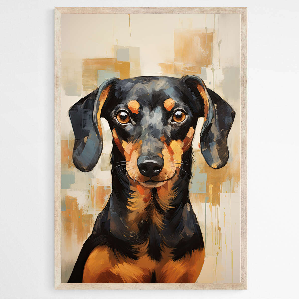 Abstract Dachshund Dog | Animals Wall Art Prints - The Canvas Hive