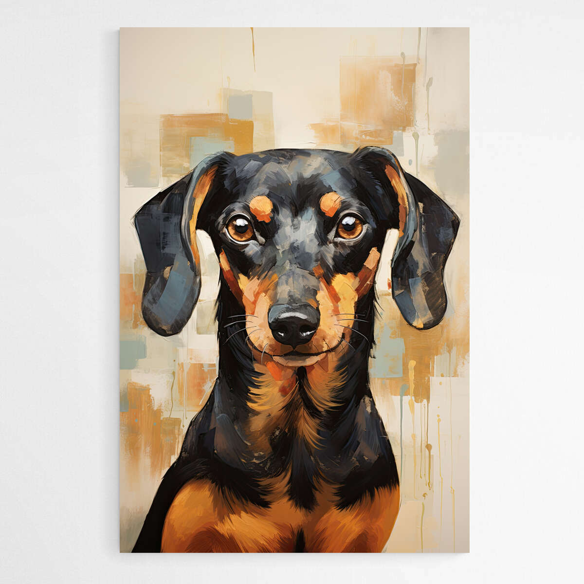 Abstract Dachshund Dog | Animals Wall Art Prints - The Canvas Hive