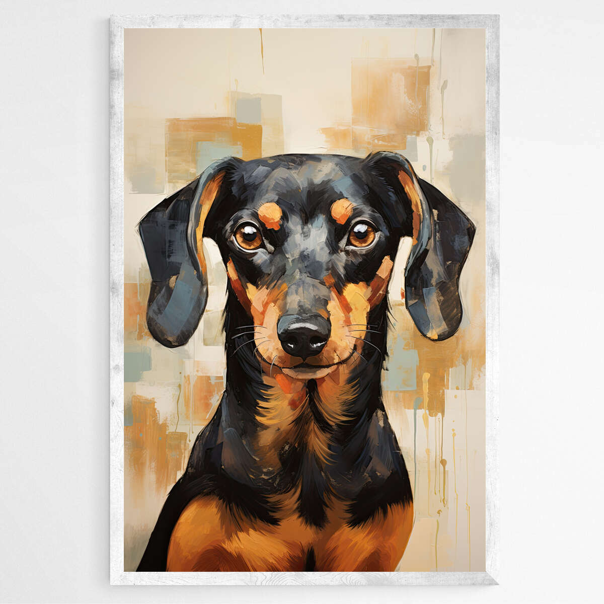 Abstract Dachshund Dog | Animals Wall Art Prints - The Canvas Hive