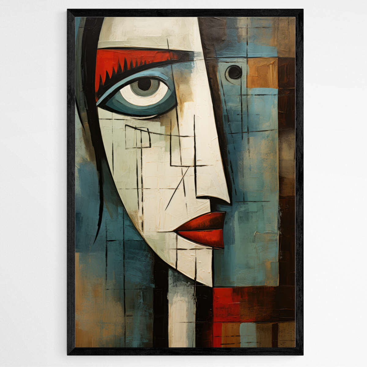 Abstract Face | Abstract Wall Art Prints - The Canvas Hive