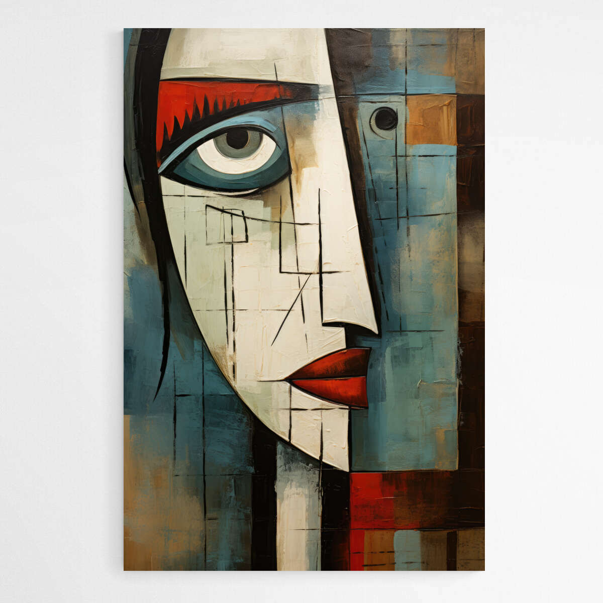 Abstract Face | Abstract Wall Art Prints - The Canvas Hive