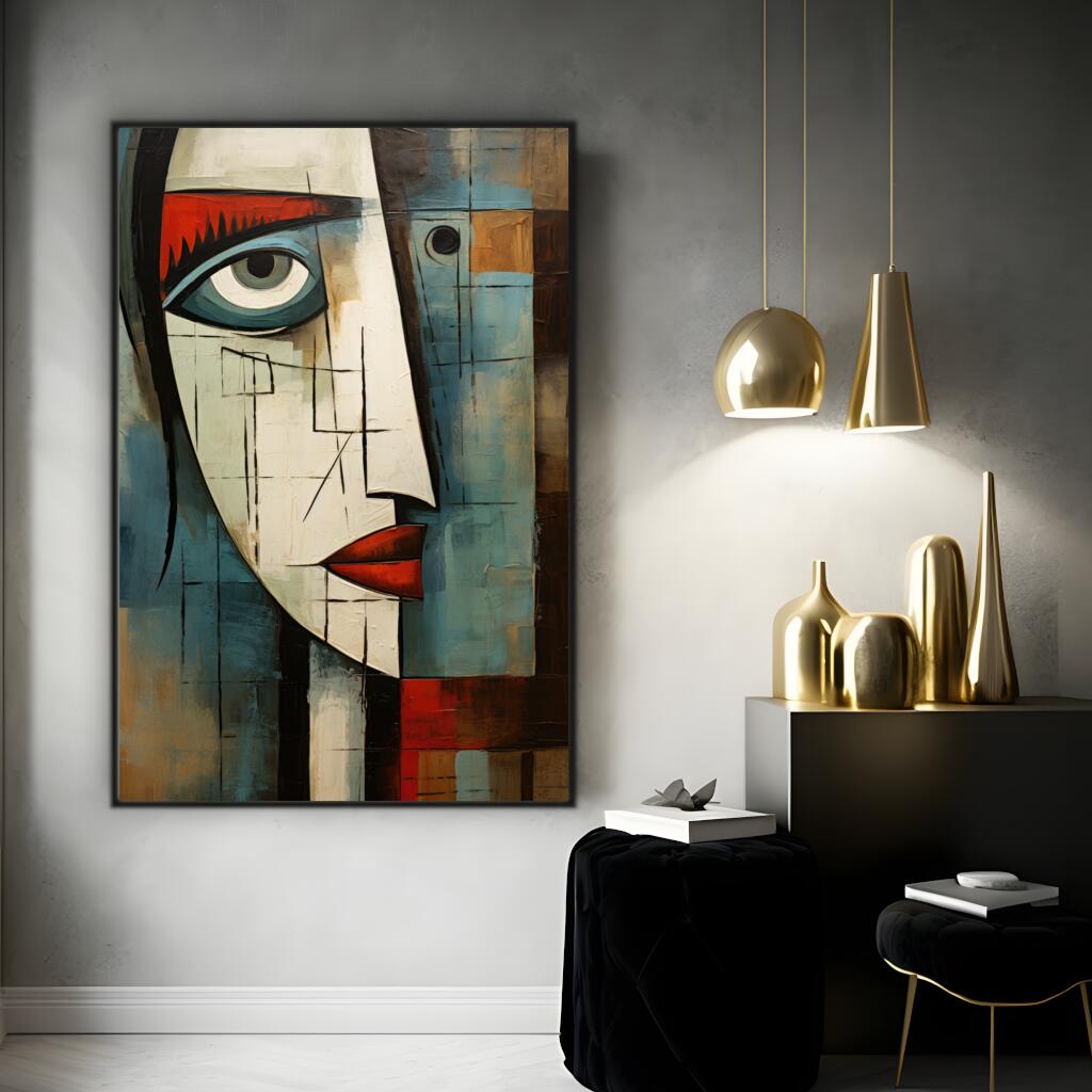 Abstract Face | Abstract Wall Art Prints - The Canvas Hive