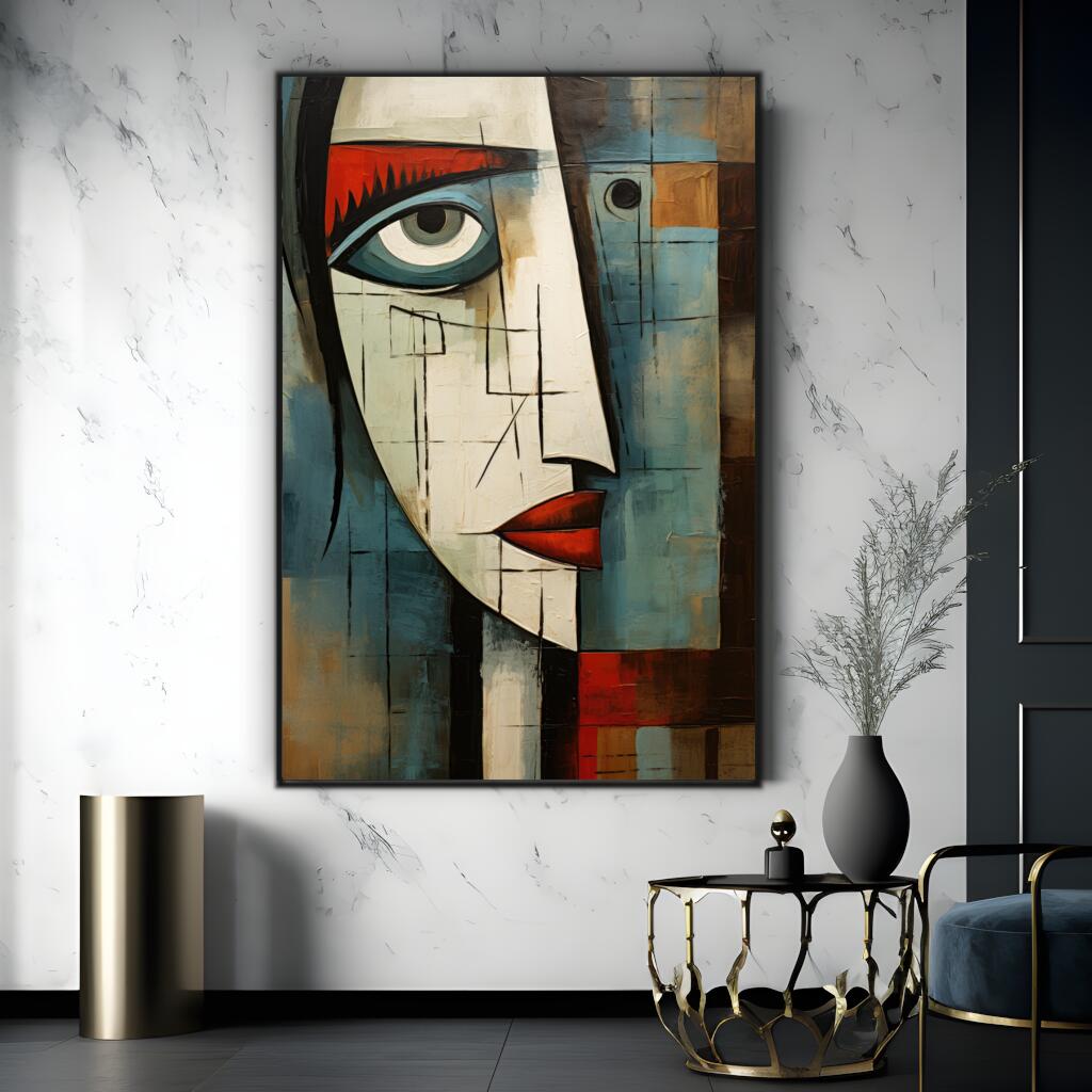 Abstract Face | Abstract Wall Art Prints – The Canvas Hive