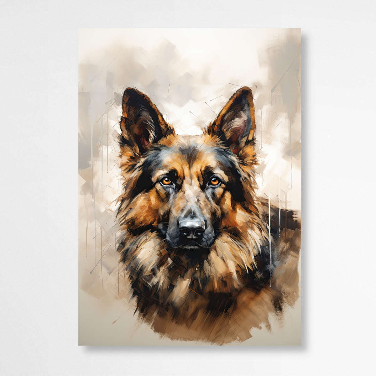 Abstract German Shepherd | Animals Wall Art Prints - The Canvas Hive