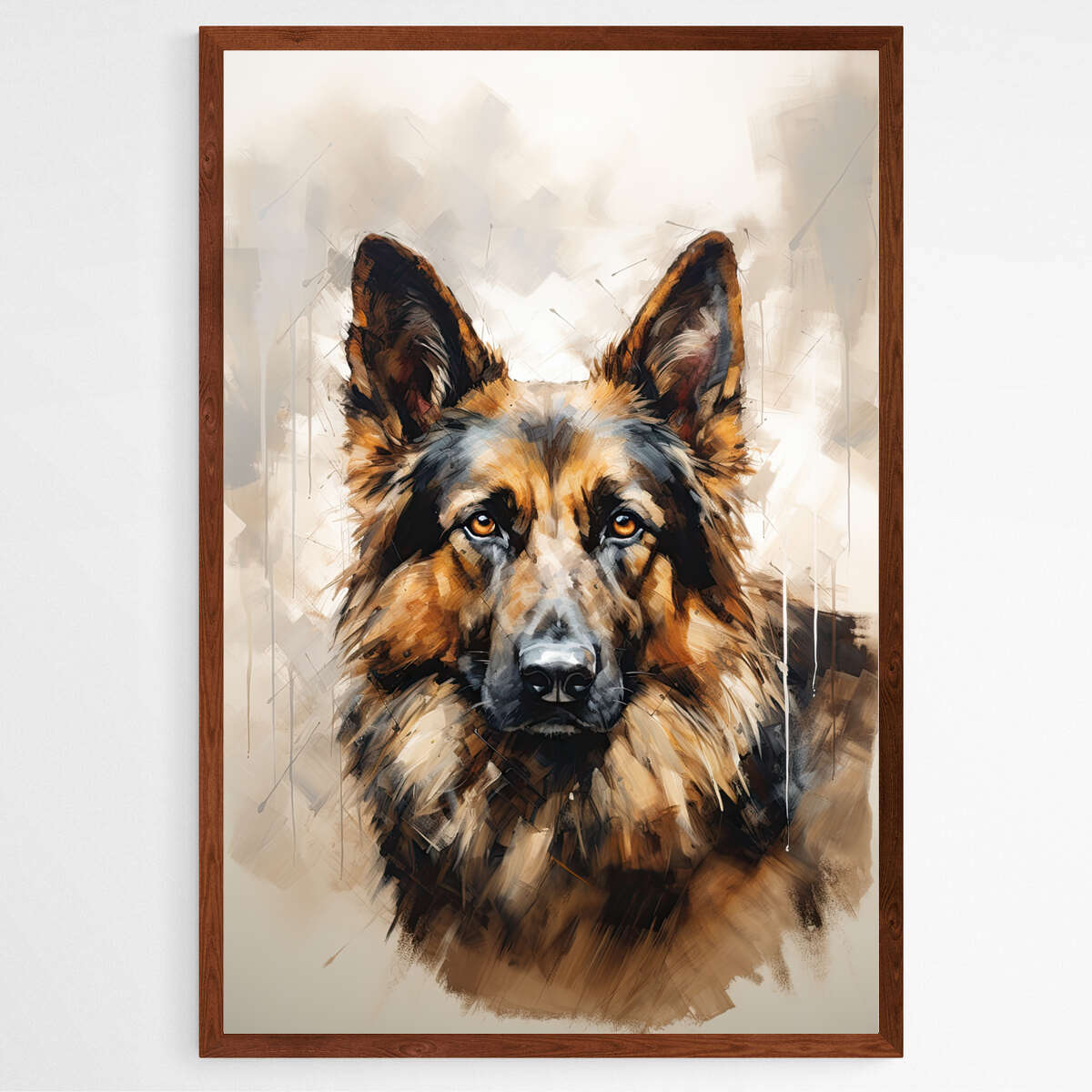 Abstract German Shepherd | Animals Wall Art Prints - The Canvas Hive