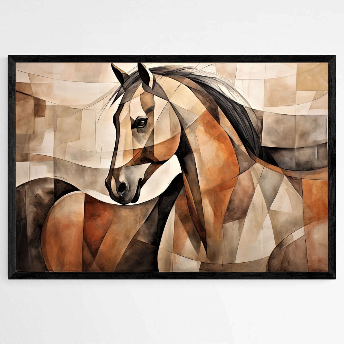 Abstract Horse Art in Earth Tones | Animals Wall Art Prints - The Canvas Hive
