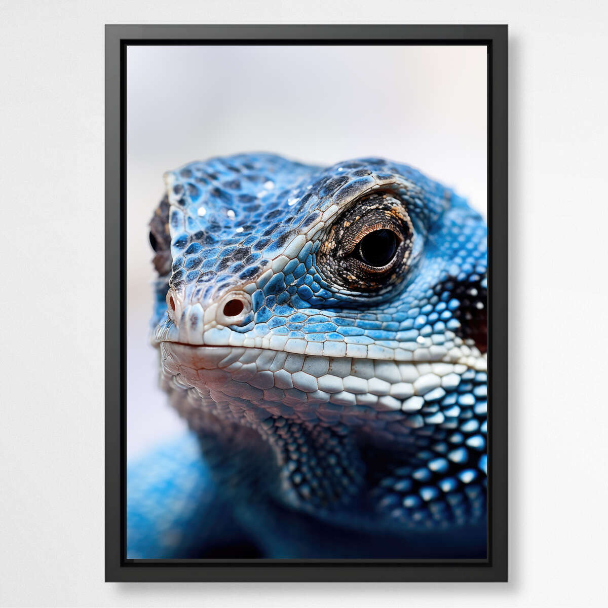 Abstract Portrait of a Blue Tongued Lizard | Australiana Wall Art Prints - The Canvas Hive