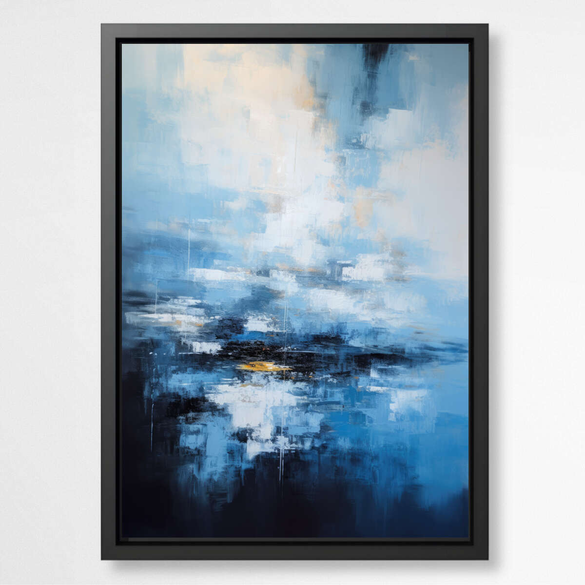 Abstract Seascape in Blue and Gray | Abstract Wall Art Prints - The Canvas Hive