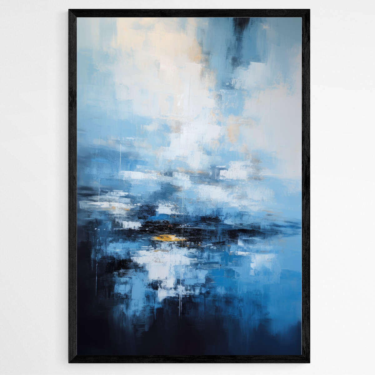 Abstract Seascape in Blue and Gray | Abstract Wall Art Prints - The Canvas Hive
