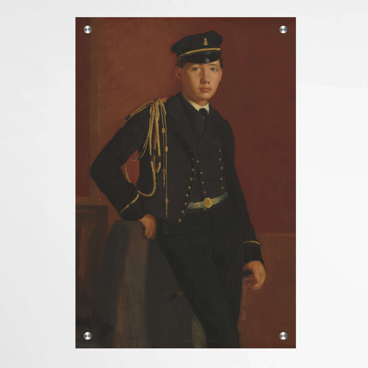 Achille De Gas Cadet Uniform Painting by Edgar Degas | Edgar Degas Wall Art Prints - The Canvas Hive