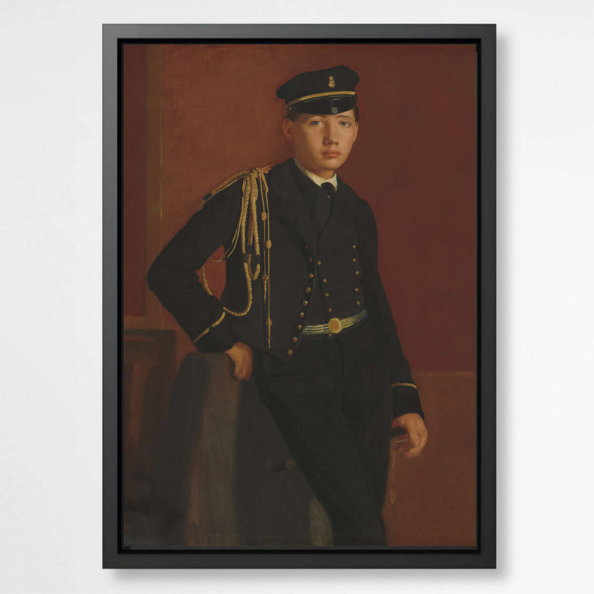 Achille De Gas Cadet Uniform Painting by Edgar Degas | Edgar Degas Wall Art Prints - The Canvas Hive