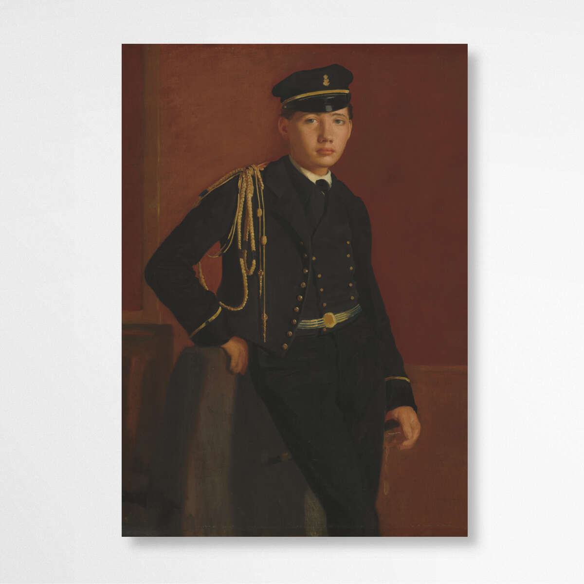 Achille De Gas Cadet Uniform Painting by Edgar Degas | Edgar Degas Wall Art Prints - The Canvas Hive