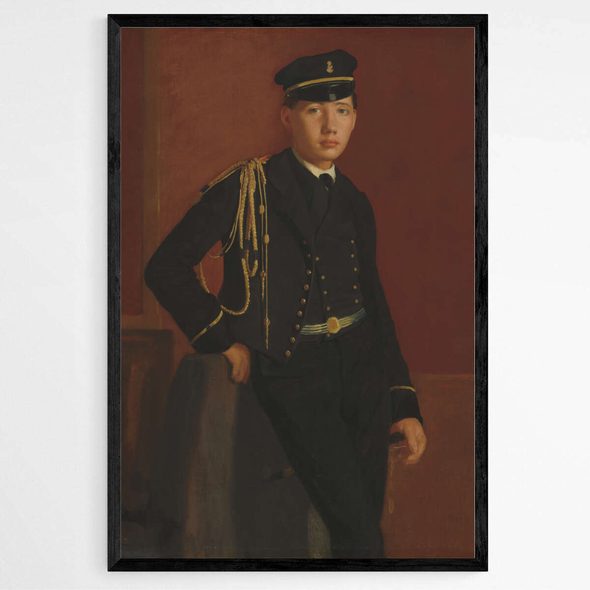 Achille De Gas Cadet Uniform Painting by Edgar Degas | Edgar Degas Wall Art Prints - The Canvas Hive