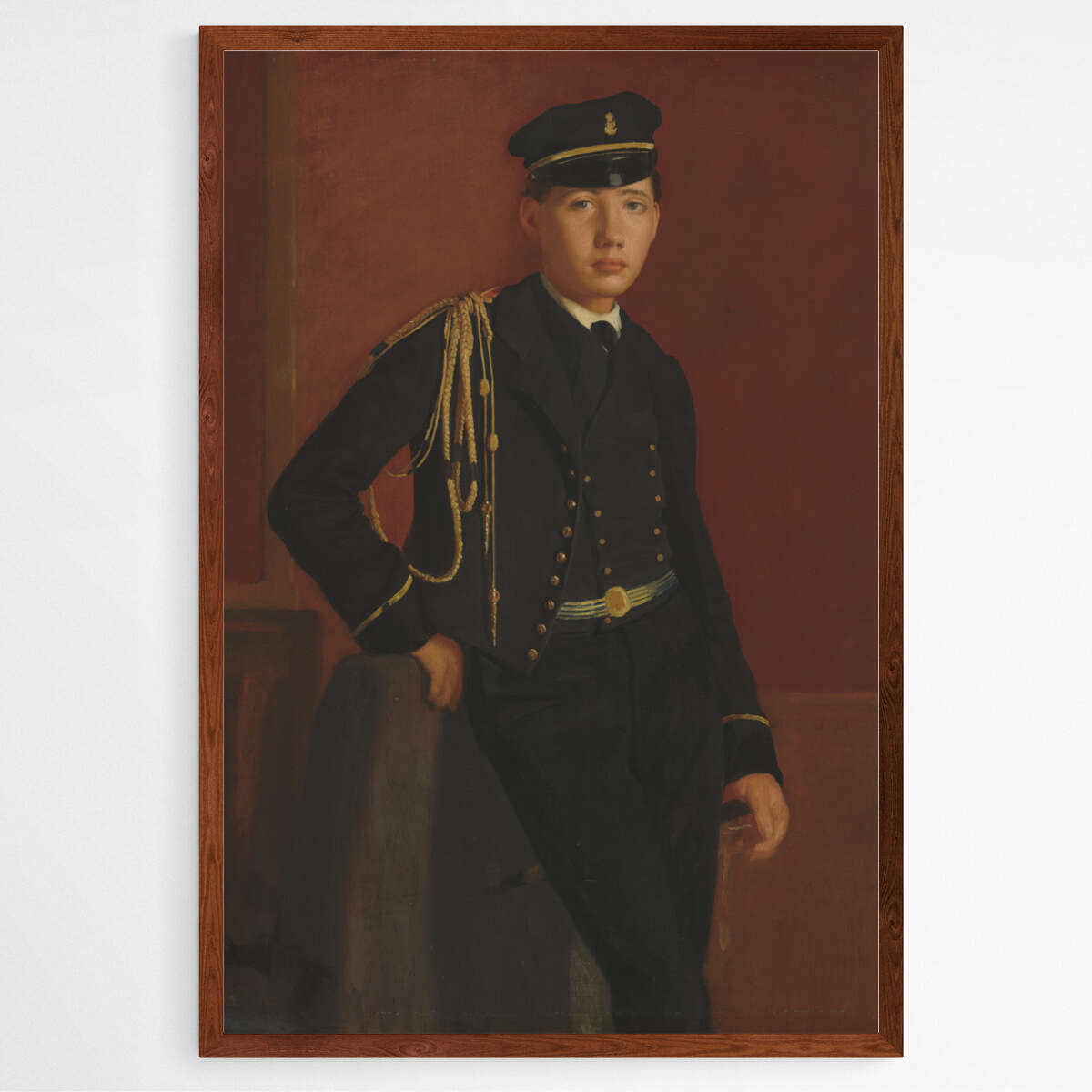 Achille De Gas Cadet Uniform Painting by Edgar Degas | Edgar Degas Wall Art Prints - The Canvas Hive