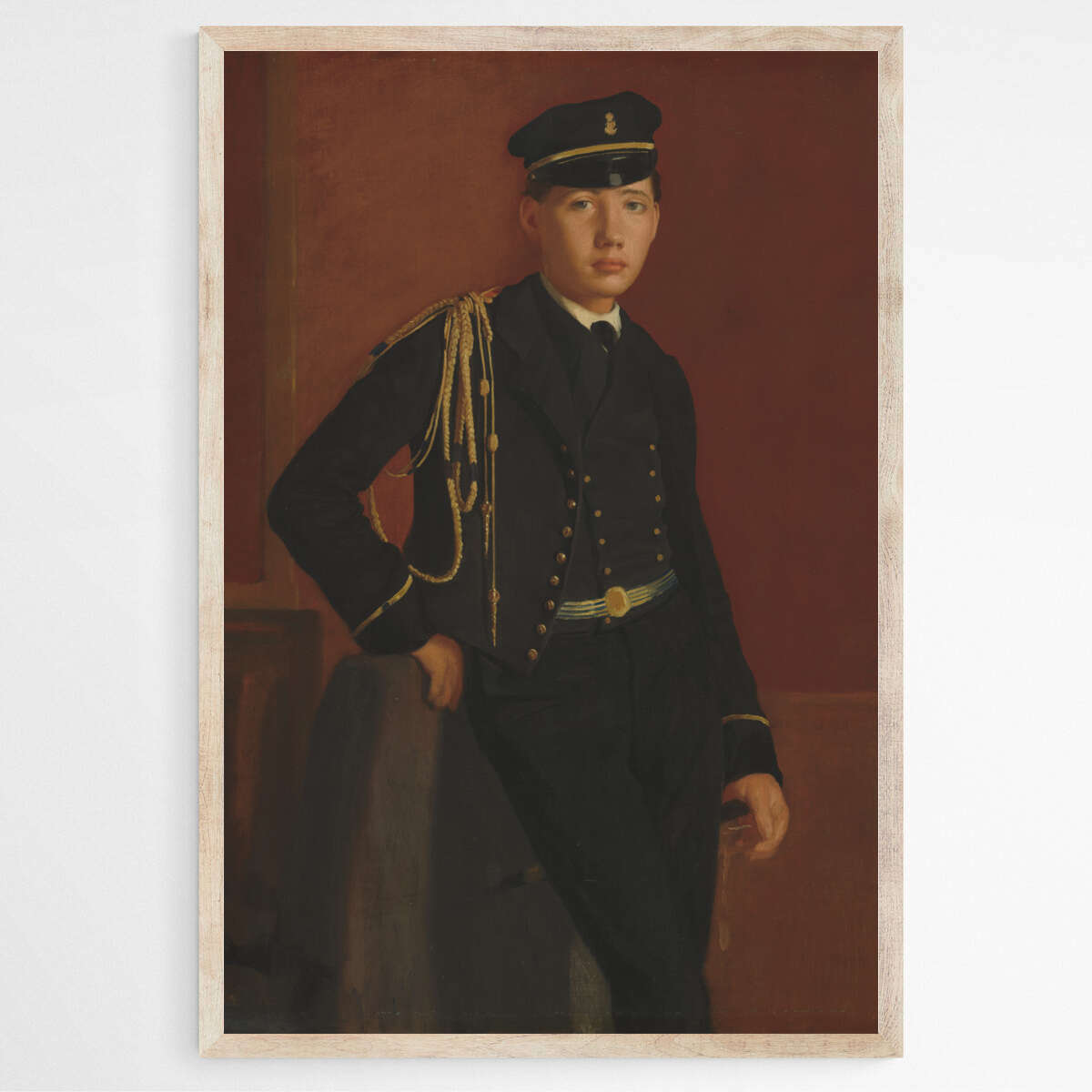 Achille De Gas Cadet Uniform Painting by Edgar Degas | Edgar Degas Wall Art Prints - The Canvas Hive