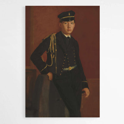 Achille De Gas Cadet Uniform Painting by Edgar Degas | Edgar Degas Wall Art Prints - The Canvas Hive