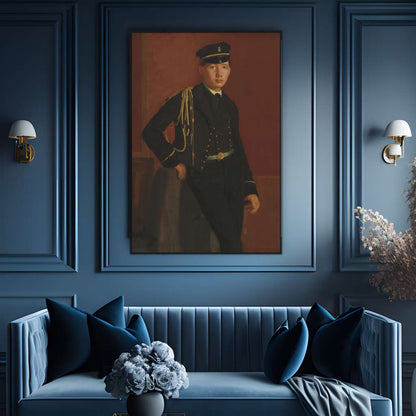 Achille De Gas Cadet Uniform Painting by Edgar Degas | Edgar Degas Wall Art Prints - The Canvas Hive