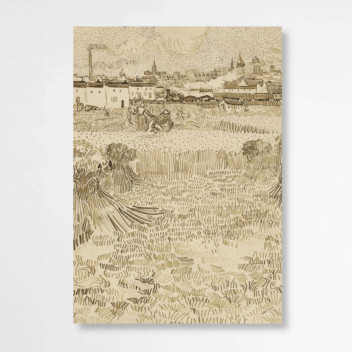 Arles View from the Wheatfields by Vincent Van Gogh | Vincent Van Gogh Wall Art Prints - The Canvas Hive