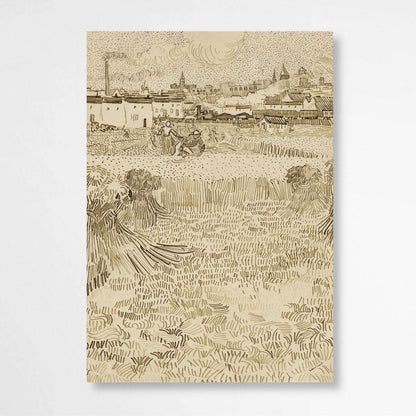 Arles View from the Wheatfields by Vincent Van Gogh | Vincent Van Gogh Wall Art Prints - The Canvas Hive