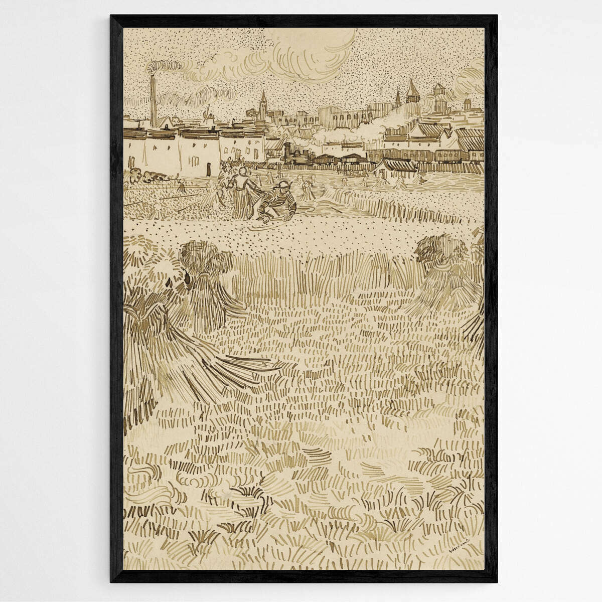 Arles View from the Wheatfields by Vincent Van Gogh | Vincent Van Gogh Wall Art Prints - The Canvas Hive