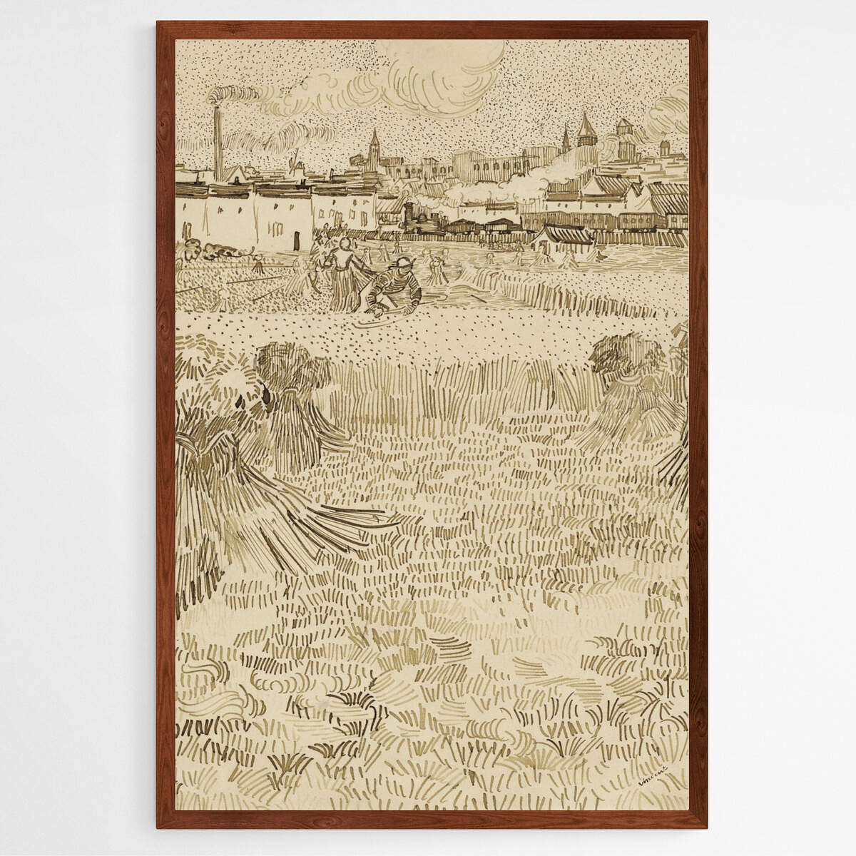 Arles View from the Wheatfields by Vincent Van Gogh | Vincent Van Gogh Wall Art Prints - The Canvas Hive