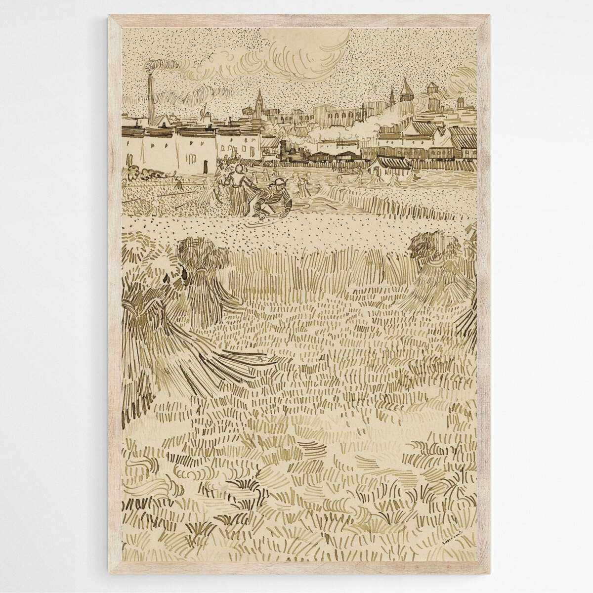 Arles View from the Wheatfields by Vincent Van Gogh | Vincent Van Gogh Wall Art Prints - The Canvas Hive