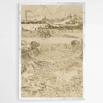 Arles View from the Wheatfields by Vincent Van Gogh | Vincent Van Gogh Wall Art Prints - The Canvas Hive