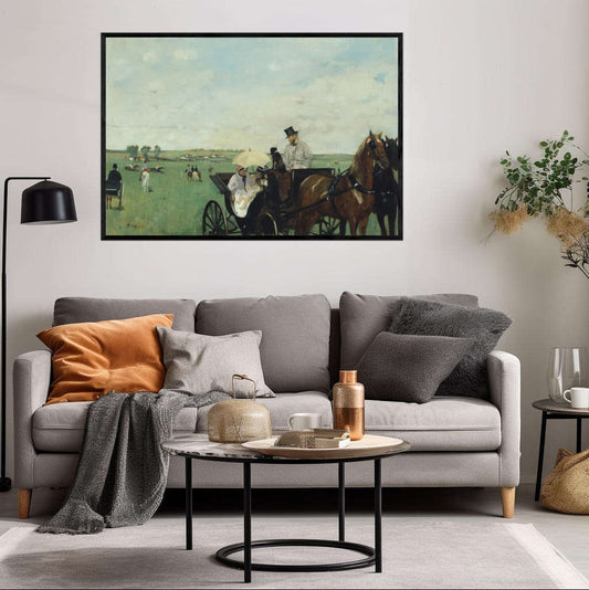 At the Races in the Countryside by Edgar Degas | Edgar Degas Wall Art Prints - The Canvas Hive