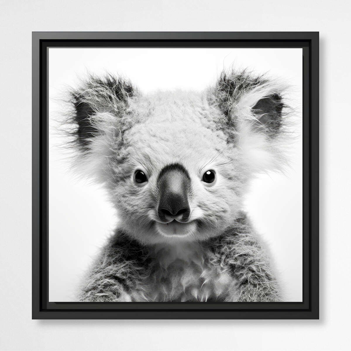 Australian Baby Animal Koala Black & White | Nursery Wall Art Prints - The Canvas Hive