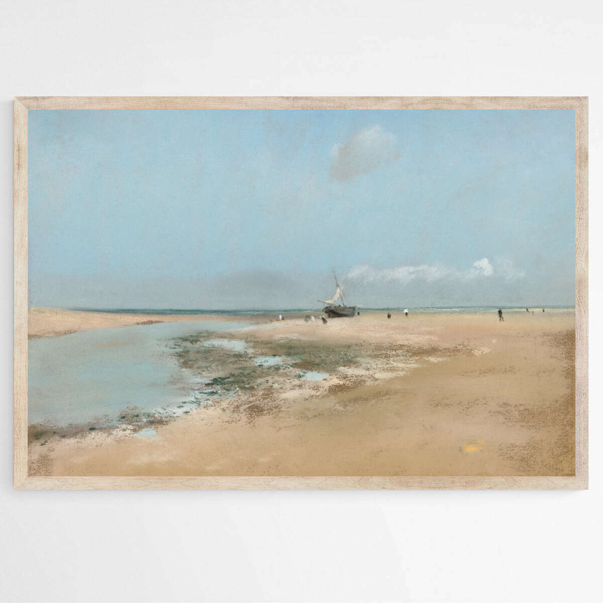 Beach at Low Tide (Mouth of the River) by Edgar Degas | Edgar Degas Wall Art Prints - The Canvas Hive