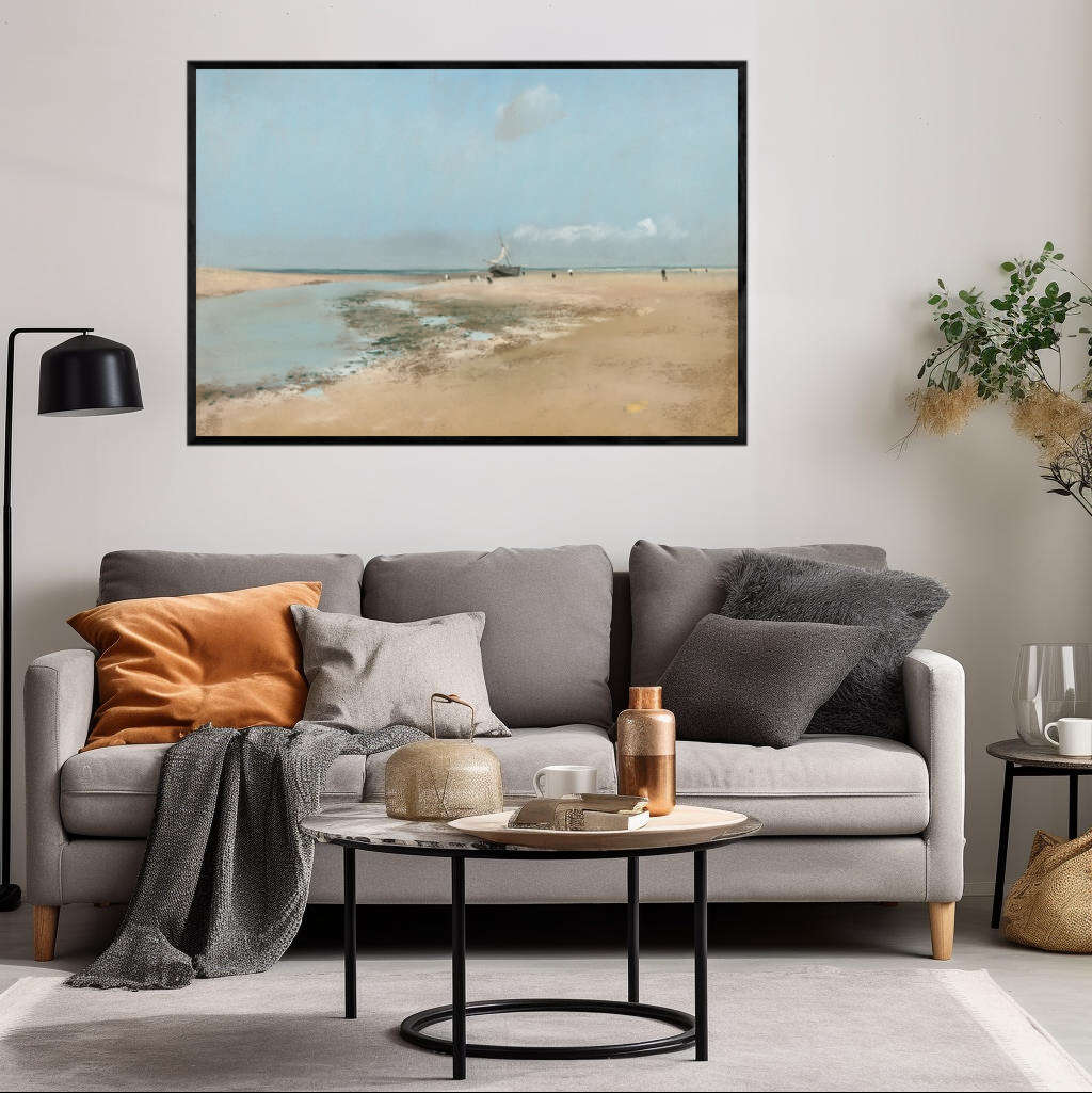 Beach at Low Tide (Mouth of the River) by Edgar Degas | Edgar Degas Wall Art Prints - The Canvas Hive