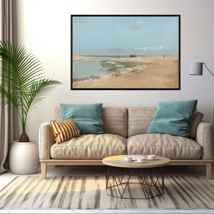 Beach at Low Tide (Mouth of the River) by Edgar Degas | Edgar Degas Wall Art Prints - The Canvas Hive