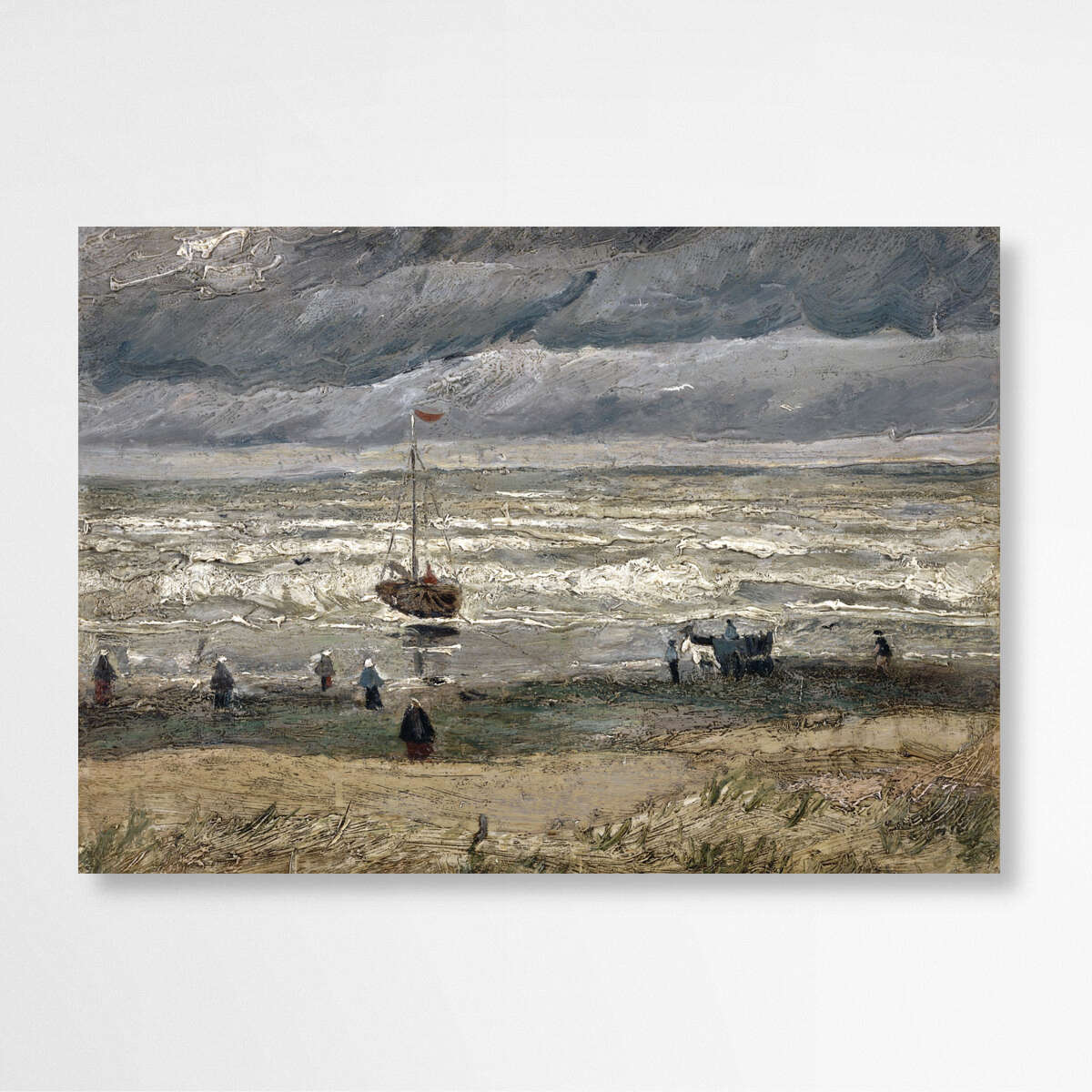 Beach at Scheveningen by Vincent Van Gogh | Vincent Van Gogh Wall Art Prints - The Canvas Hive