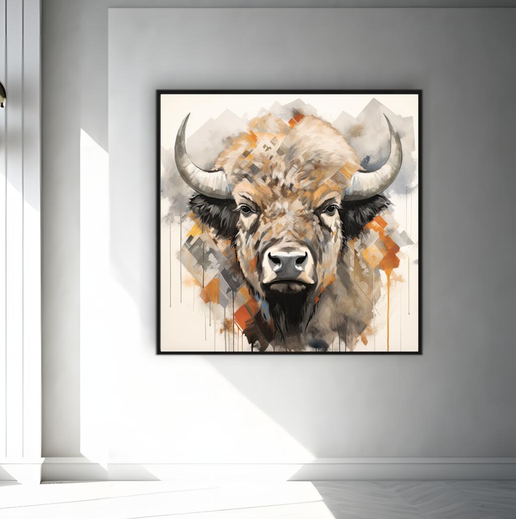 Bison Wildlife Artwork | Animals Wall Art Prints - The Canvas Hive