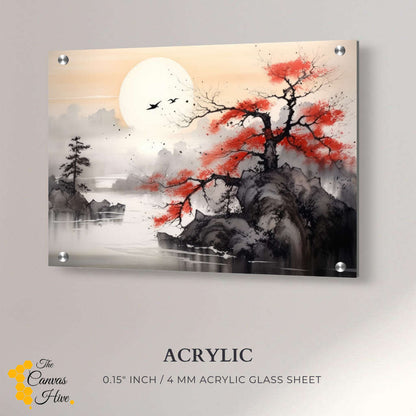 Blooming Sakura Sumi E| Japanese Wall Art Prints - The Canvas Hive