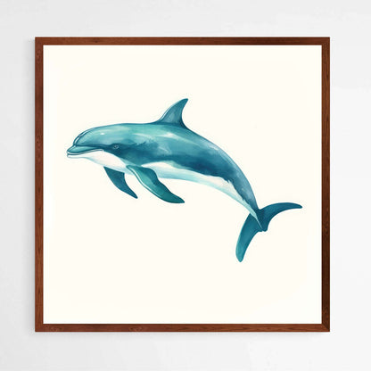 Blue Dolphine | Sea Life Wall Art Prints - The Canvas Hive