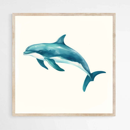 Blue Dolphine | Sea Life Wall Art Prints - The Canvas Hive