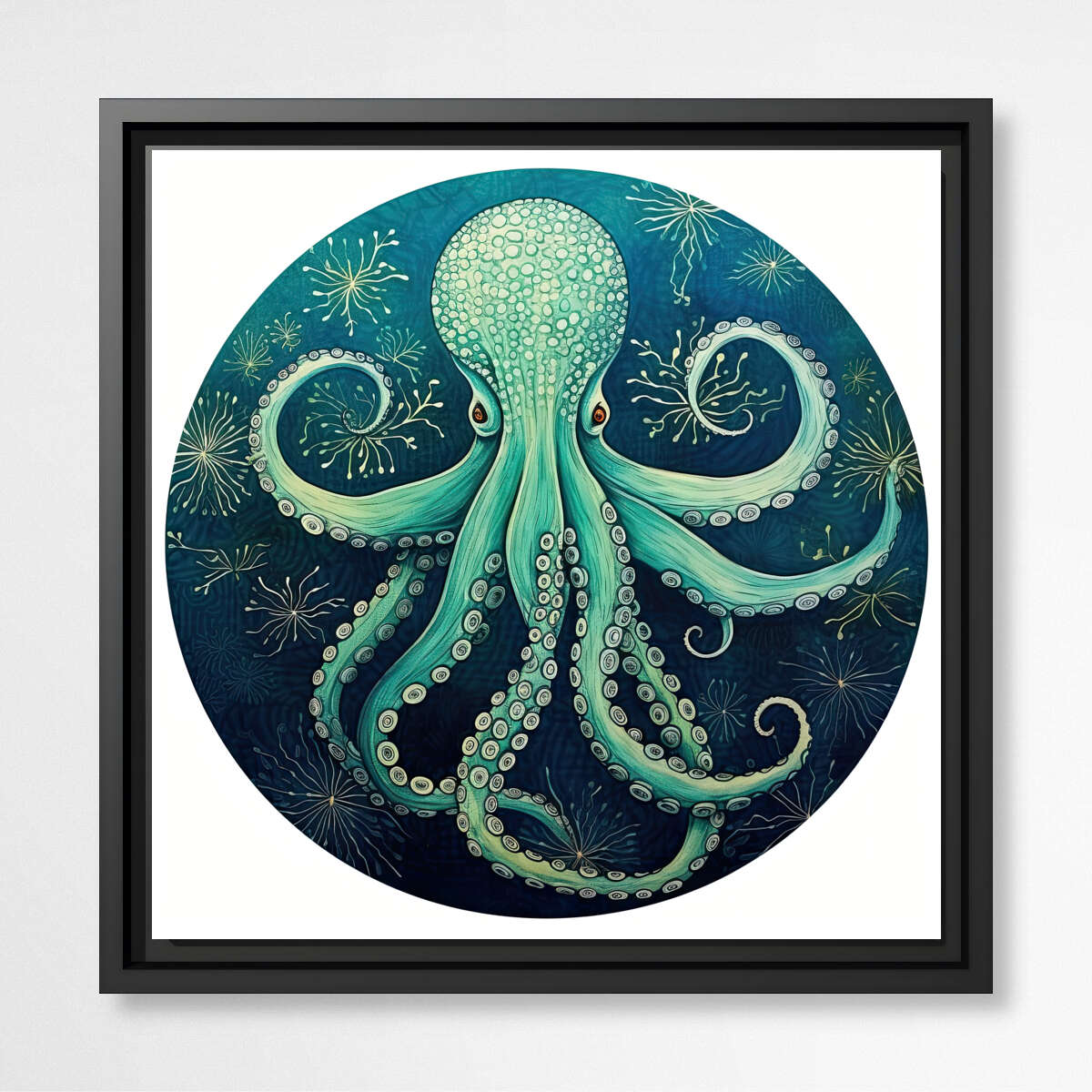 Blue Octopus Watercolor | Sea Life Wall Art Prints - The Canvas Hive