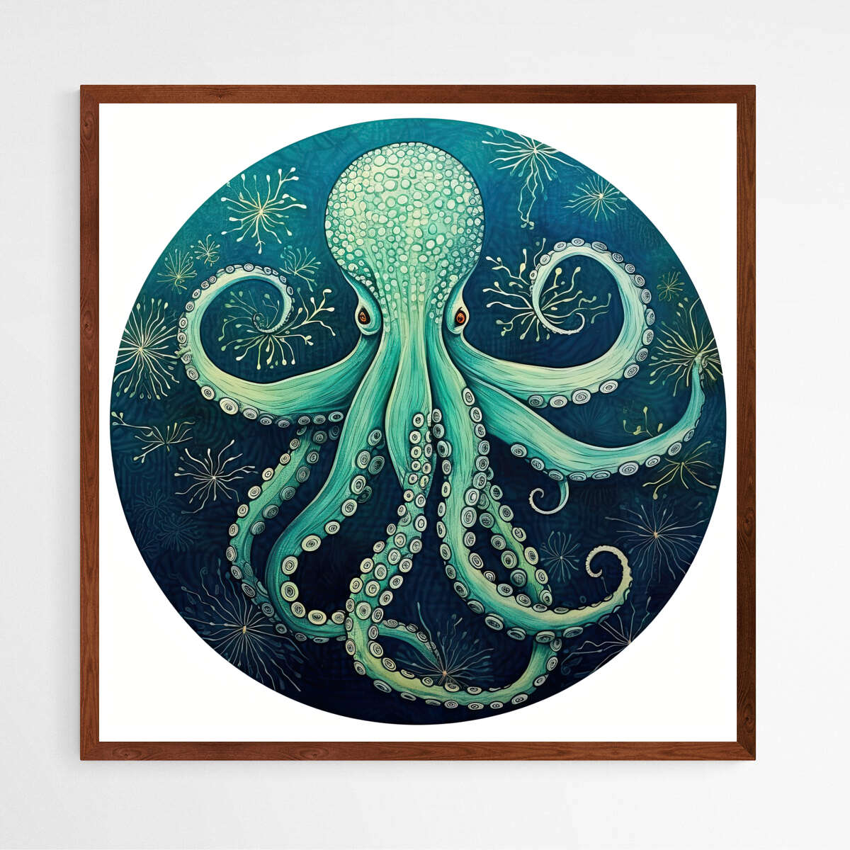 Blue Octopus Watercolor | Sea Life Wall Art Prints - The Canvas Hive