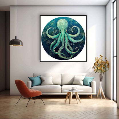 Blue Octopus Watercolor | Sea Life Wall Art Prints - The Canvas Hive