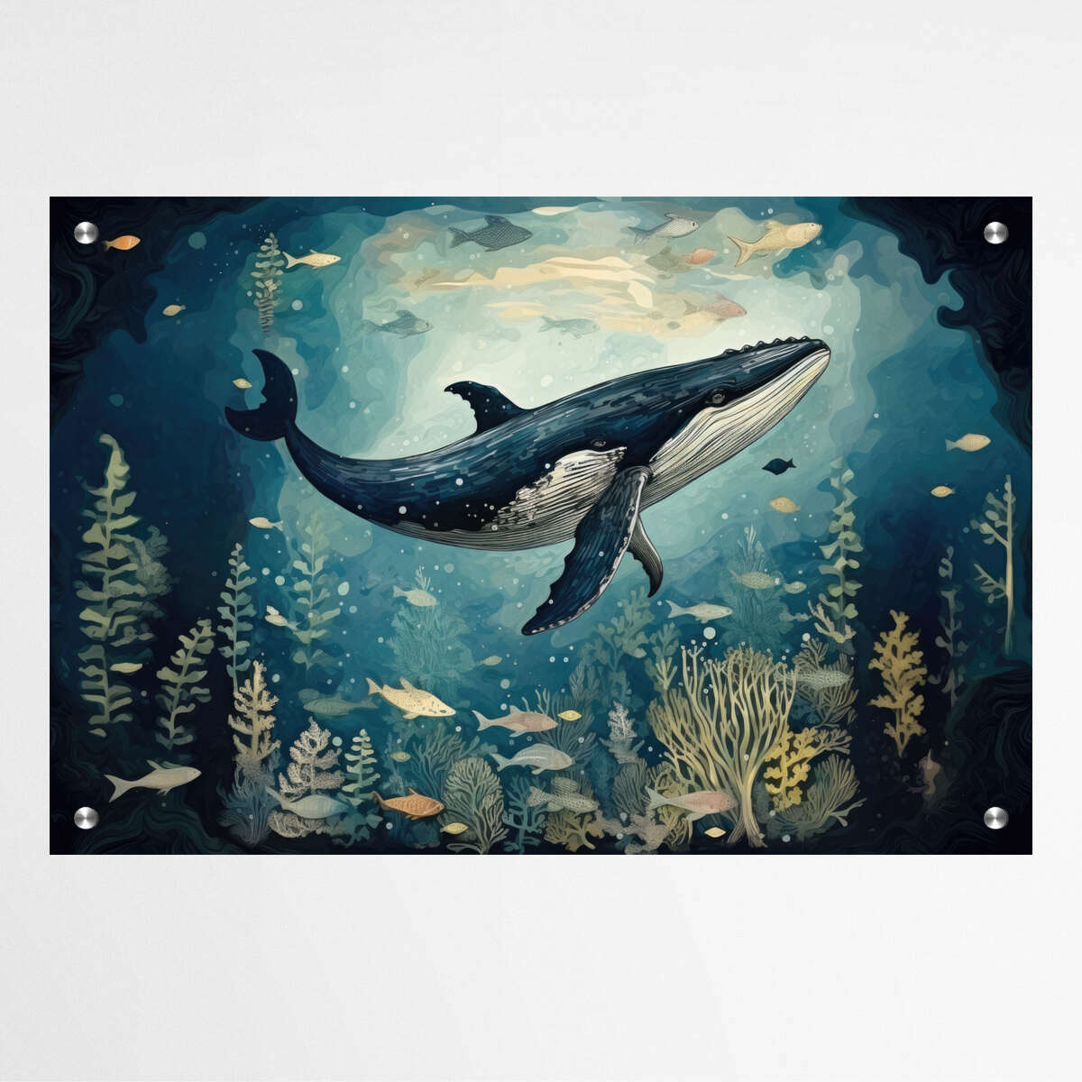 Blue Whale Sea Life | Sea Life Wall Art Prints - The Canvas Hive