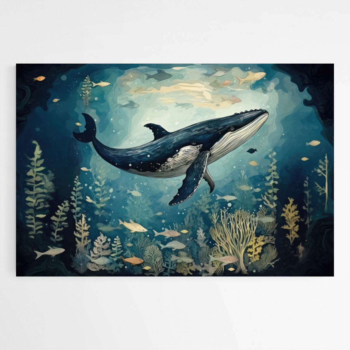 Blue Whale Sea Life | Sea Life Wall Art Prints - The Canvas Hive