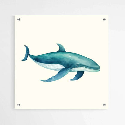 Blue Whale Watercolor | Sea Life Wall Art Prints - The Canvas Hive