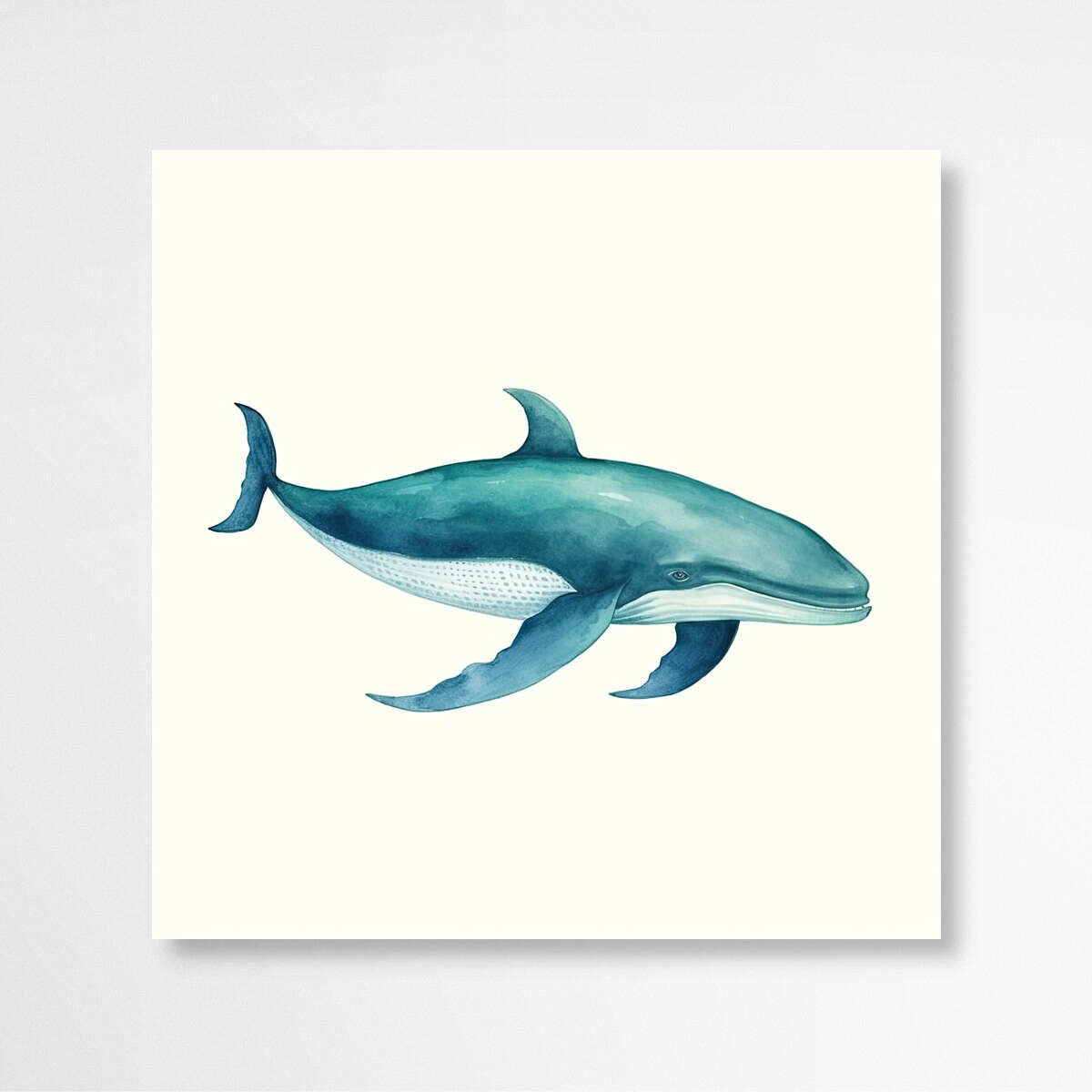 Blue Whale Watercolor | Sea Life Wall Art Prints - The Canvas Hive