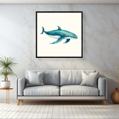 Blue Whale Watercolor | Sea Life Wall Art Prints - The Canvas Hive